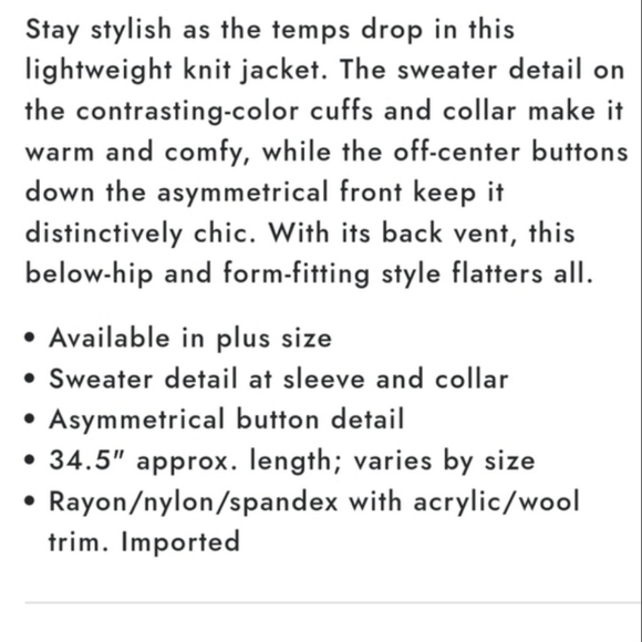 NWOT Venus Coat Green & Black Size 12 - Picture 10 of 11